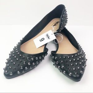 NWT Women’s Mossimo Black Spiked Flats Size 9